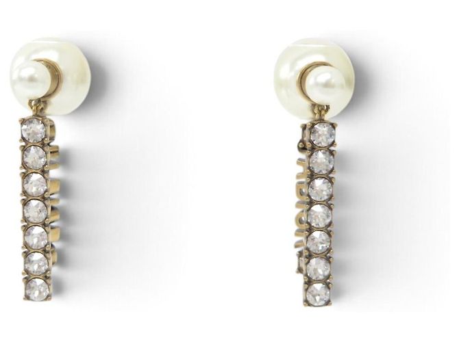 NUOVI ORECCHINI DIOR TRIBALES PENDENTI J'ADIOR PERLE STRASS ORO - vista 2