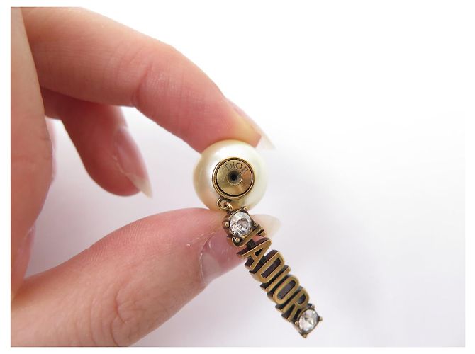 NUOVI ORECCHINI DIOR TRIBALES PENDENTI J'ADIOR PERLE STRASS ORO - vista 5
