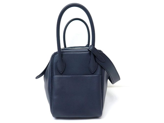 Hermès NUOVO BORSA HERMES LINDY 26 PM PELLE SWIFT BLEU ANCRE DARK BLUE - vista 4