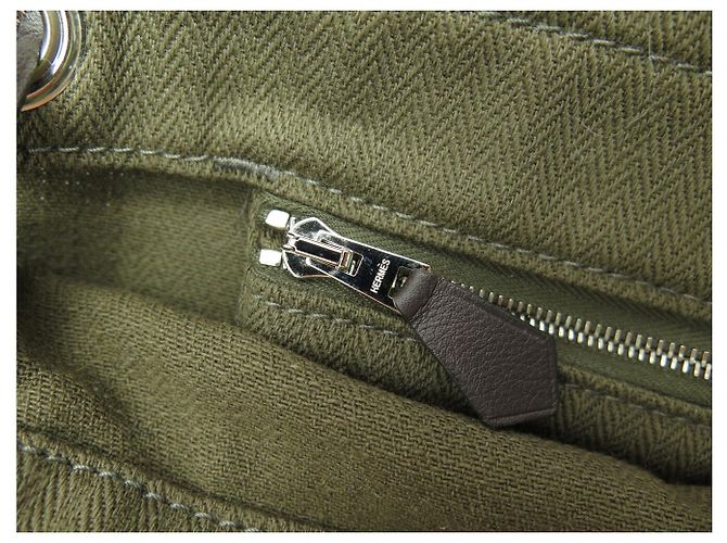 Hermès NEUE HERMES MALINE HANDTASCHE SCHULTERTASCHE ODER CROSSBODY BAG KAKI LEINEN - Ansicht 10
