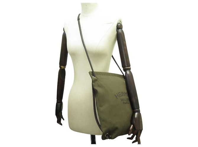 Hermès NEUE HERMES MALINE HANDTASCHE SCHULTERTASCHE ODER CROSSBODY BAG KAKI LEINEN - Ansicht 7