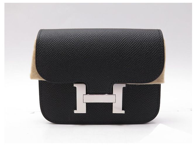 Hermès NEU HERMES SLIM CONSTANCE GELDBÖRSE EPSOM LEDER H082060CK SCHWARZ - Ansicht 18