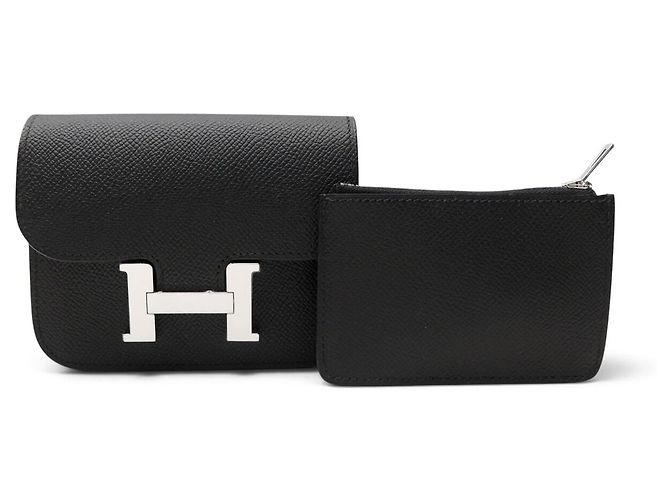 Hermès NEU HERMES SLIM CONSTANCE GELDBÖRSE EPSOM LEDER H082060CK SCHWARZ - Ansicht 2