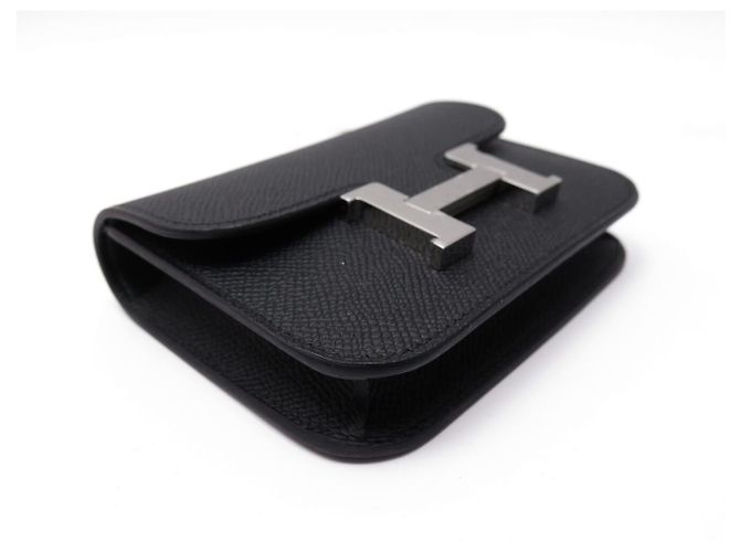 Hermès NEU HERMES SLIM CONSTANCE GELDBÖRSE EPSOM LEDER H082060CK SCHWARZ - Ansicht 4