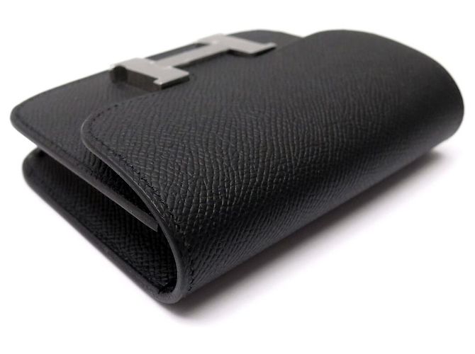Hermès NEU HERMES SLIM CONSTANCE GELDBÖRSE EPSOM LEDER H082060CK SCHWARZ - Ansicht 5