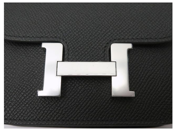 Hermès NEU HERMES SLIM CONSTANCE GELDBÖRSE EPSOM LEDER H082060CK SCHWARZ - Ansicht 6