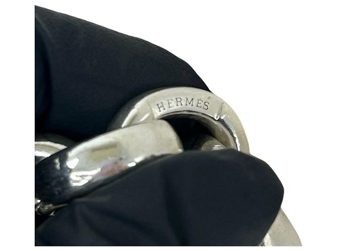 Hermès Bracciale Hermes Clic H Au750 Oro Rosa e Argento - vista 3