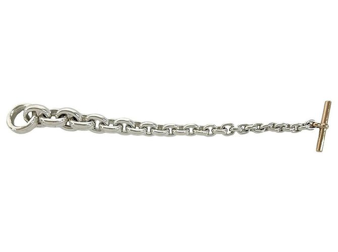 Hermès Bracciale Hermes Clic H Au750 Oro Rosa e Argento - vista 5