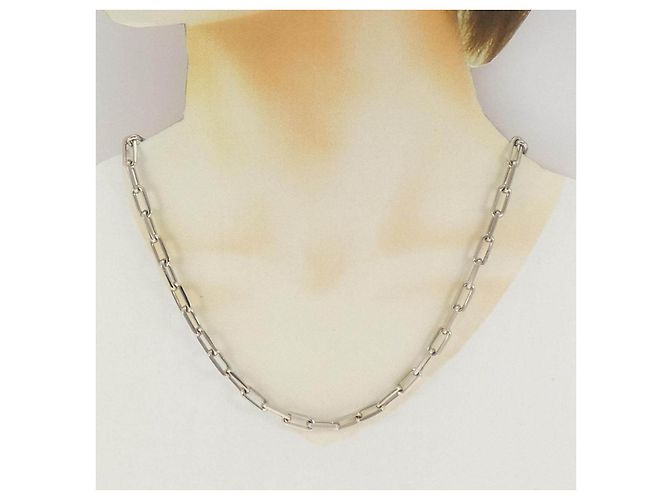 Collana Cartier Santos Dumont Oro Bianco 18K - vista 5