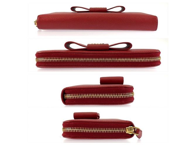 Prada Saffiano Leder-Langbeutel mit Band - Ansicht 9