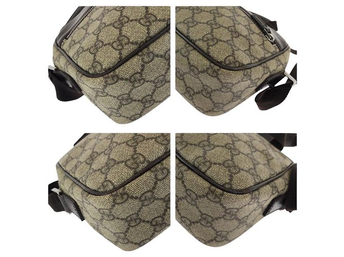 Borsa a tracolla Gucci in tela GG Supreme e pelle - vista 3