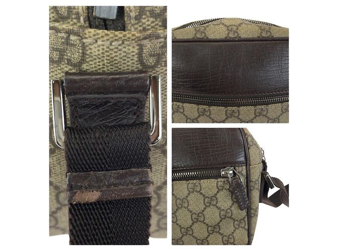 Borsa a tracolla Gucci in tela GG Supreme e pelle - vista 5