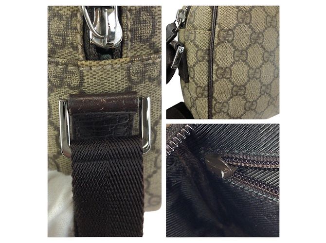 Borsa a tracolla Gucci in tela GG Supreme e pelle - vista 6