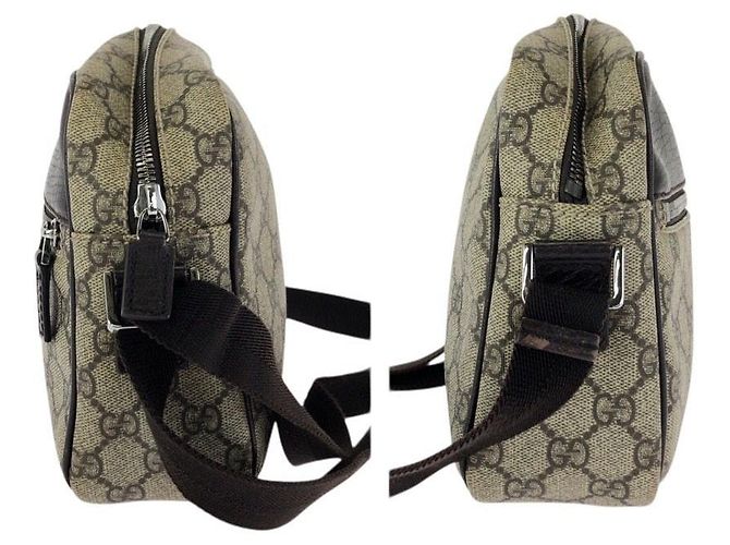 Borsa a tracolla Gucci in tela GG Supreme e pelle - vista 8