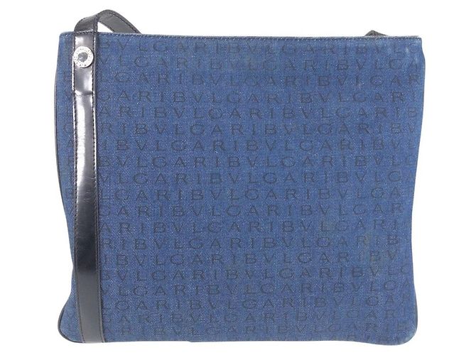 Bulgari Borsa a tracolla Bvlgari Logo Mania in tela e pelle - vista 2