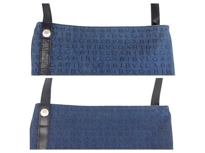 Bulgari Borsa a tracolla Bvlgari Logo Mania in tela e pelle - vista 5