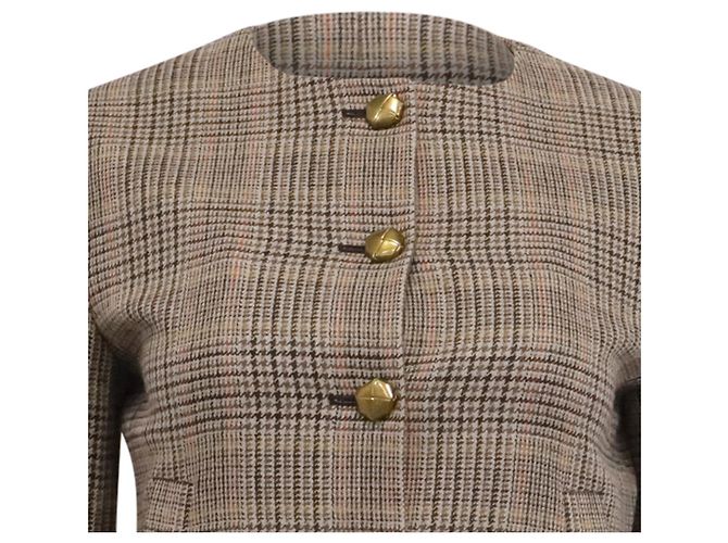 Veronica Beard Andrea Plaid Blazer in Multicolor Wool - view 2
