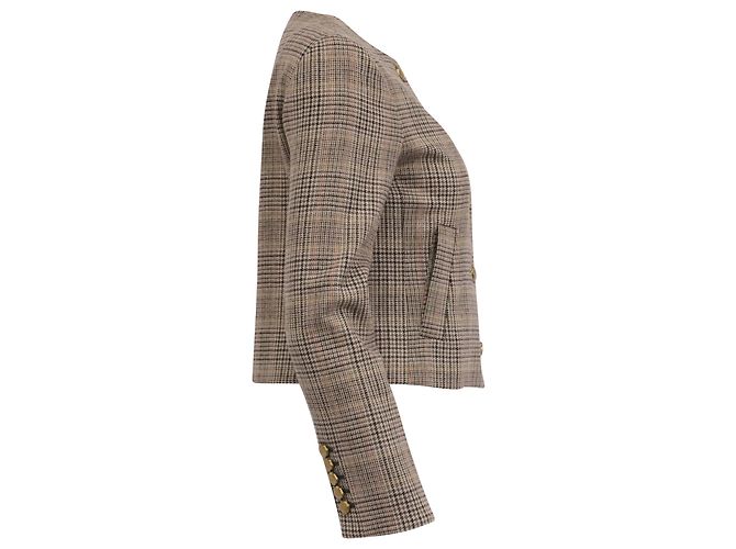 Veronica Beard Andrea Plaid Blazer in Multicolor Wool - view 3