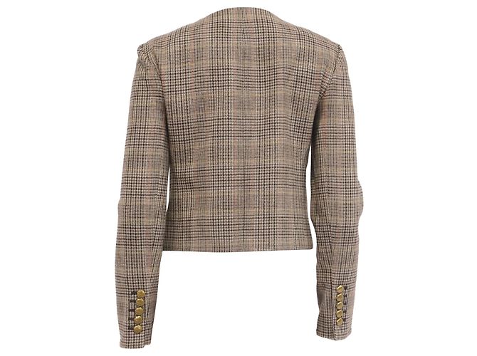 Veronica Beard Andrea Plaid Blazer in Multicolor Wool - view 4
