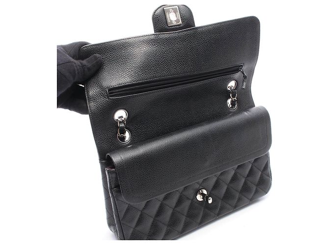 Borsa a spalla Chanel Matelasse Caviar Skin Double Flap - vista 7
