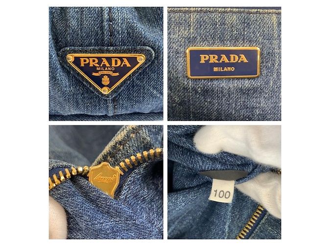 Bolso Tote Prada Canapa de denim - vista 3