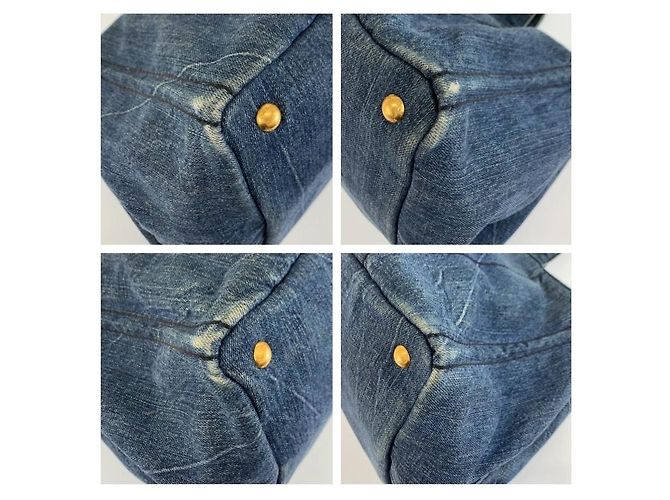Bolso Tote Prada Canapa de denim - vista 4