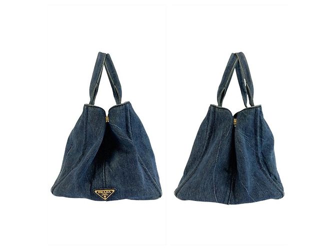 Bolso Tote Prada Canapa de denim - vista 6