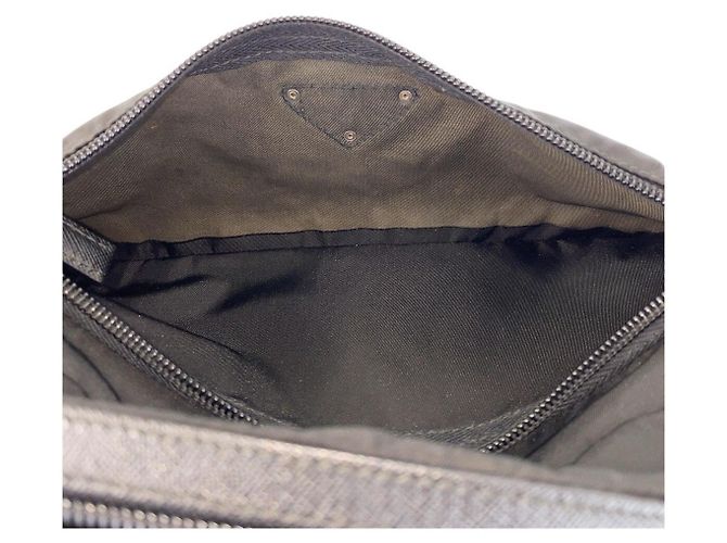 Pochette Prada en cuir Saffiano et Tessuto - vue 5