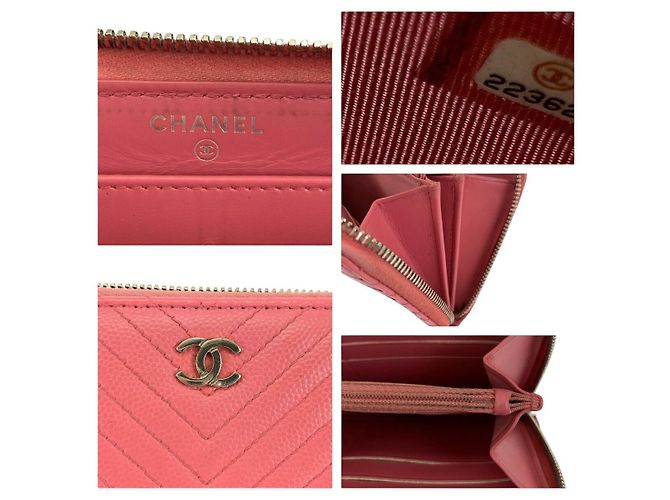 Cartera larga Chanel Coco Mark V Chevron Caviar - vista 5