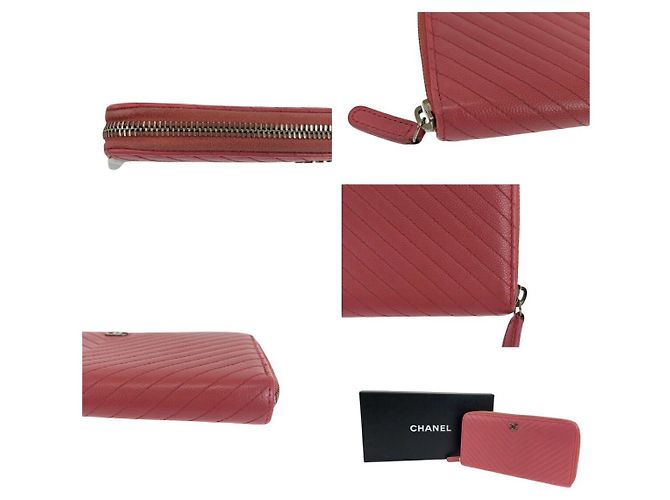 Cartera larga Chanel Coco Mark V Chevron Caviar - vista 6