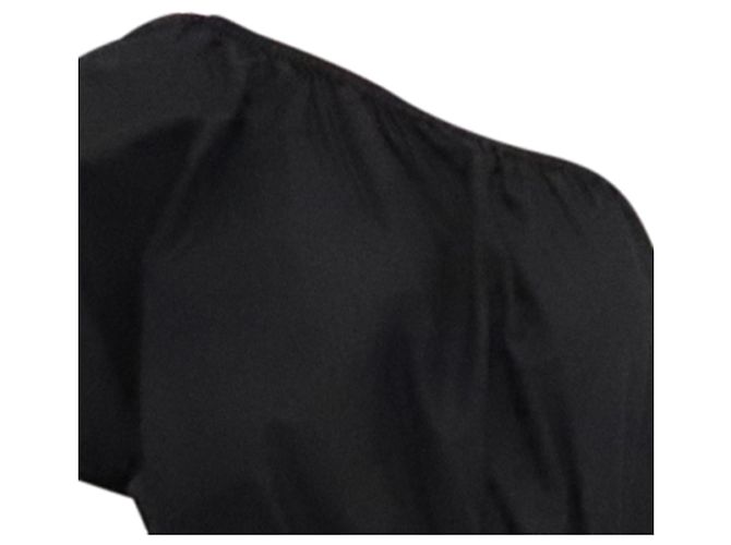 Autre Marque Vestido midi asimétrico con aberturas Matteau en algodón negro - vista 2