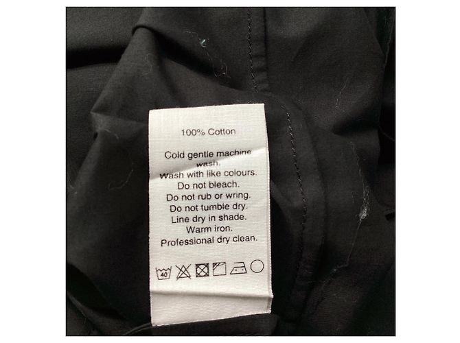 Autre Marque Vestido midi asimétrico con aberturas Matteau en algodón negro - vista 5