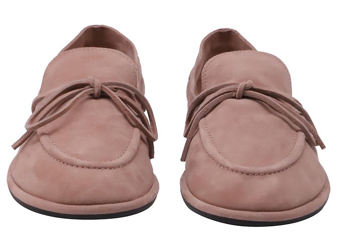Tory Burch Bow Bootsschuhe aus Rose Wildleder - Ansicht 2