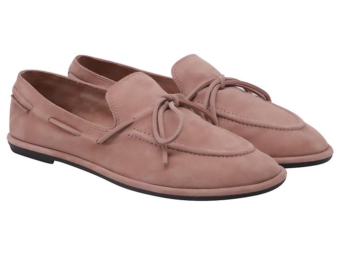 Tory Burch Bow Bootsschuhe aus Rose Wildleder - Ansicht 3