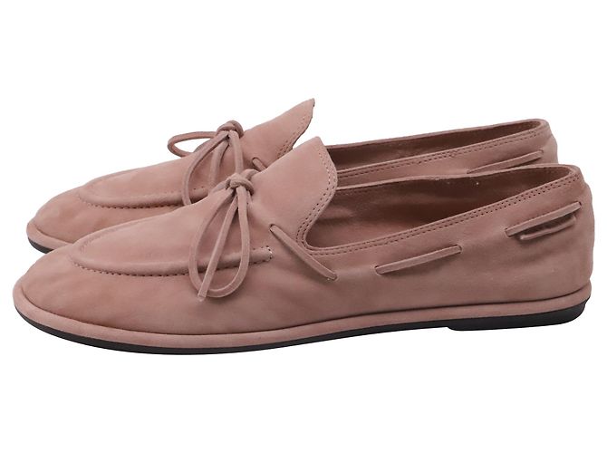 Tory Burch Bow Bootsschuhe aus Rose Wildleder - Ansicht 5