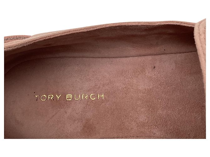 Tory Burch Bow Bootsschuhe aus Rose Wildleder - Ansicht 7