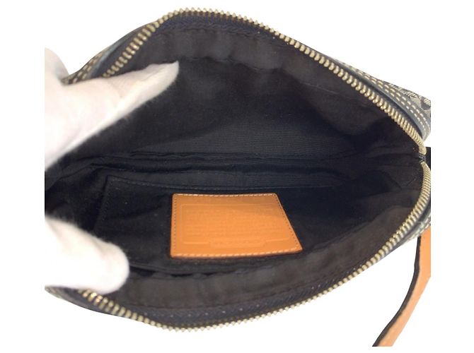 Borsa a tracolla mini in pelle e tela Signature COACH - vista 9