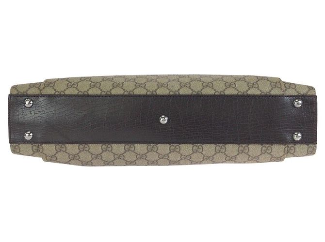 Sacoche Gucci GG Supreme Canvas Leather Briefcase - vue 10