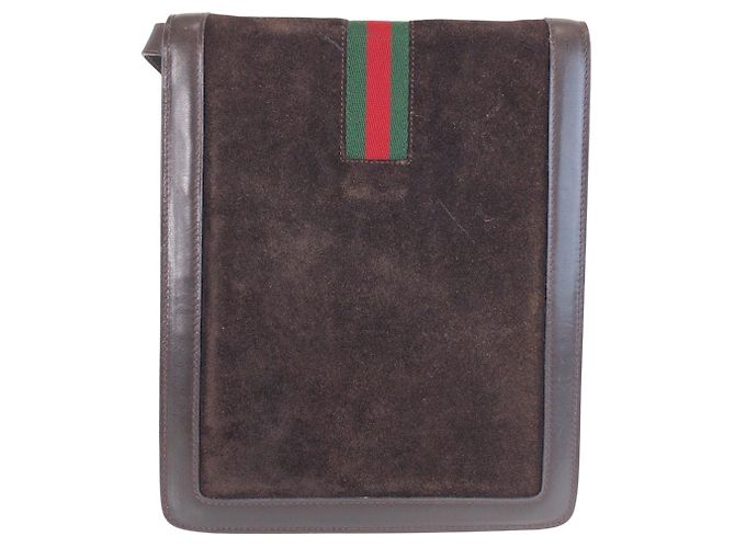 Borsa a tracolla Gucci Sherry Line in pelle scamosciata - vista 2