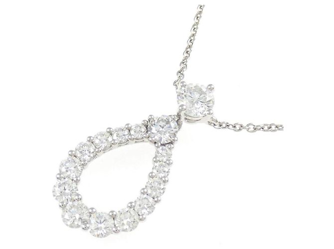 Collana Harry Winston Loop Extra Large in platino e diamanti - vista 3