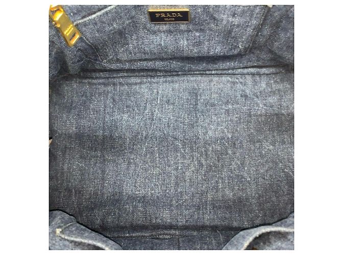 Borsa 2way Prada Canapa Denim - vista 9