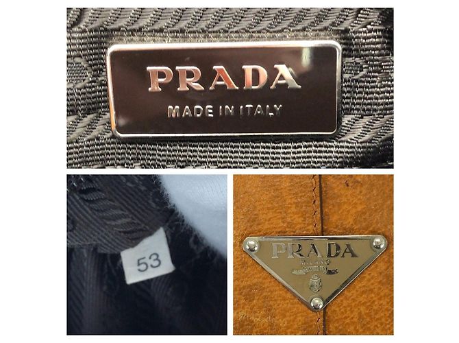 Bolsa de Ombro Prada em Lona e Couro - vista 4