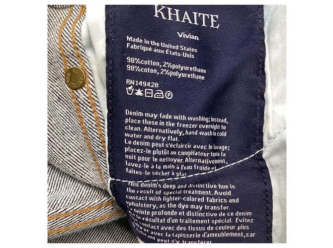 Jeans svasati Khaite Vivian in cotone blu - vista 4