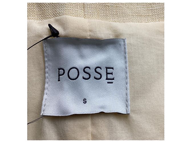 Autre Marque Posse Nancy Gilet Top aus cremefarbenem Leinen - Ansicht 6