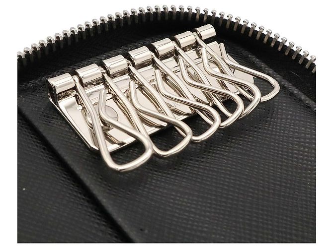 Portachiavi Prada Saffiano con zip per 6 chiavi - vista 7