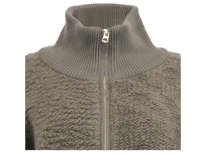 Autre Marque Varley Zip-Up Sweater aus Wolle in Olive - Ansicht 2