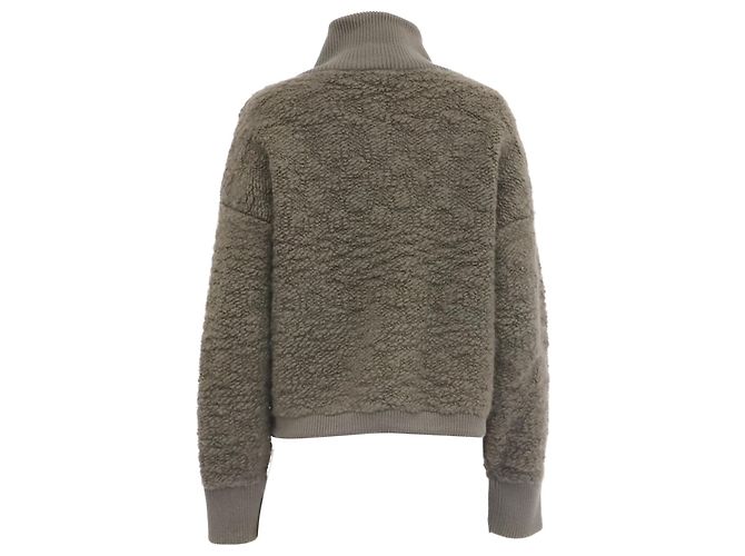 Autre Marque Varley Zip-Up Sweater aus Wolle in Olive - Ansicht 4