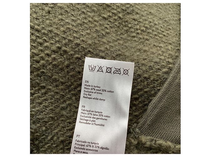 Autre Marque Varley Zip-Up Sweater aus Wolle in Olive - Ansicht 6