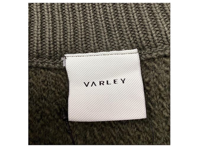 Autre Marque Varley Zip-Up Sweater aus Wolle in Olive - Ansicht 8