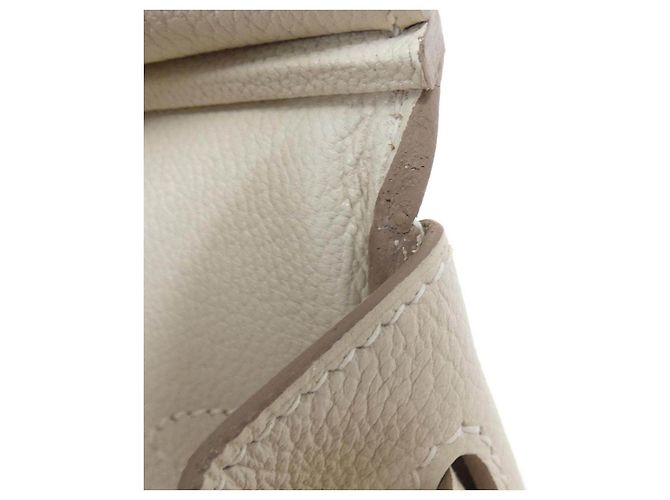 Hermès Birkin25 em couro Togo bege - vista 10